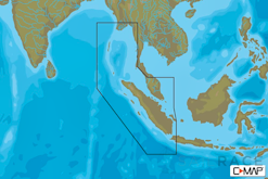 C-MAP AS-Y208 : Singapore  West Thailand  Andaman Is