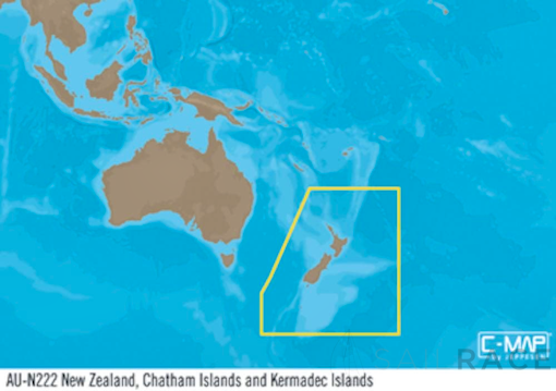 C-MAP AU-Y222 : New Zealand  Chatham I. and Kermadec I.