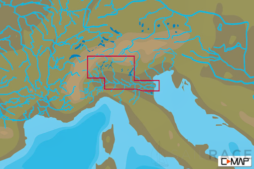 C-MAP EM-N040 - Italian Lakes And Po River - MAX-N-European-Local
