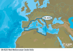 C-MAP EM-N203 : West Mediterranean Coasts Bathy