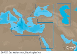 C-MAP EM-Y111 : East Mediterranean  Black Caspian Seas
