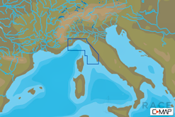 C-MAP EM-Y143 : MAX-N+ L VENTIMIGLIA TO GIANNUTRI ISLAND : Méditerranée et mer Noire - Local