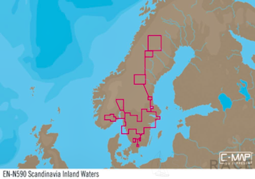 C-MAP EN-Y590 : Scandinavia Inland Waters
