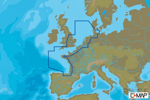 C-MAP EW-N227 : North-West European Coasts