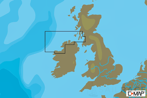 C-MAP EW-N330 : MAX-N L: DONEGAL BAY TO RATHLIN ISLAND : West European Coasts - Local
