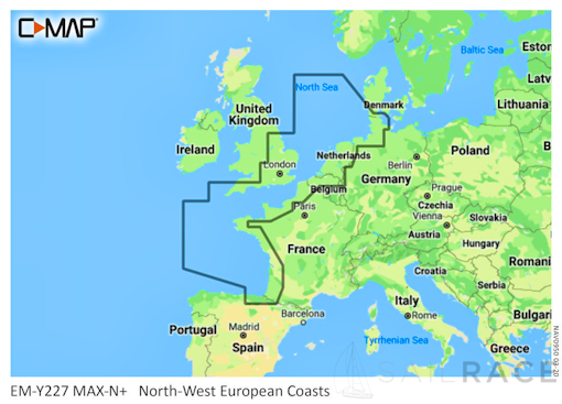 C-MAP EW-Y227 - North-West European Coasts - MAX-N+ -European-Wide