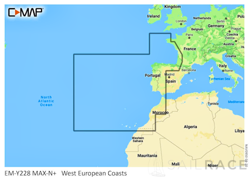 C-MAP EW-Y228 - West European Coasts - MAX-N+ -European-Wide