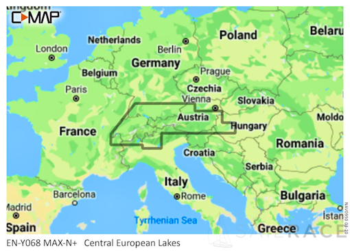 C-MAP MAX-N+ Local Chart Central European Lakes