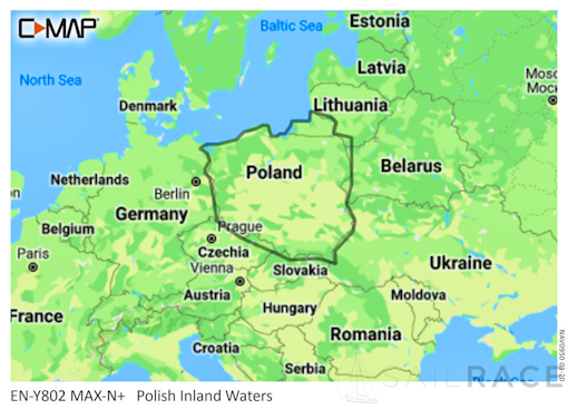 C-MAP MAX-N+ Local Chart Polish Inland Waters