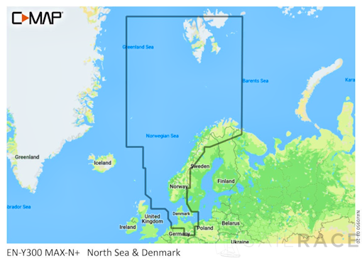C-MAP MAX-N+ Wide Chart North Sea & Denmark