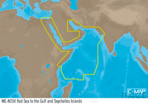 C-MAP ME-Y204 : Red Sea to The Gulf and Seychelles Is