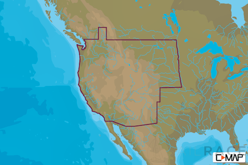 C-MAP NA-Y071 - US. Lakes: West - MAX-N+ - AMER - Lake Insight HD