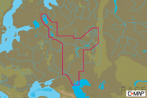 C-MAP RS-N237 : MAX-N SW: VOLGA: CHEREPOVETS - ASTRAKHAN'AND KAMA SW : Freshwaters East Europe - Special Wide
