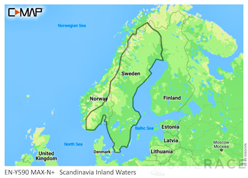 C-MAP SCANDINAVIA INLAND WATERS-MAX-N+