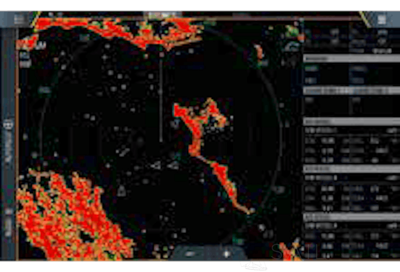 Capture d&#039;écran du radar de B&amp;G Chartplotter