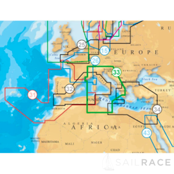 Navico NAVIONICS Cartas marinas de Platino Central del Mediterráneo de la UE