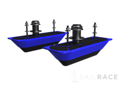 Trasduttore a doppio scafo in acciaio inossidabile Navico StructureScan 3D Dual Thru-Hull Transducer