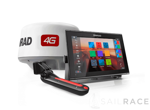 Traceur de cartes et écran radar Simrad 12 pouces avec radar à large bande 4G™ et transducteur TotalScan™