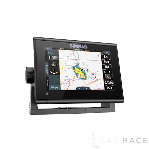 Simrad 7-inch chartplotter and radar display with TotalScan™ transducer and Navionics+ charts for Europe