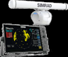 Le kit Simrad Pro R3016 HALO™-4 est une unité de contrôle radar à écran large 16&quot; et un radar à compression d&#039;impulsions HALO-4