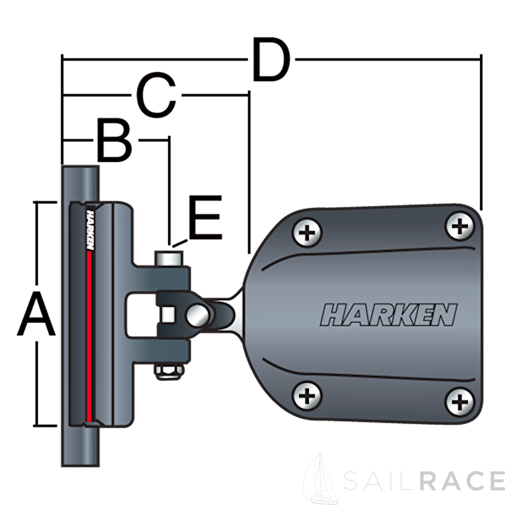 HARKEN 22mm Non-CB Battcar — 40 mm Receptacle - image 2