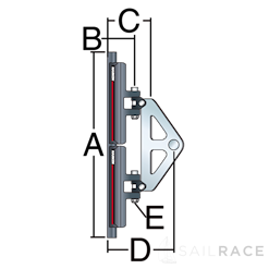 HARKEN 22mm Slider Headboard Car Assembly - image 2