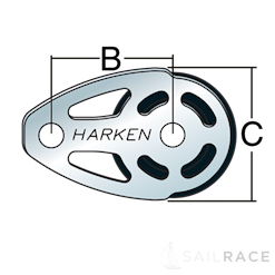 HARKEN 57mm Stainless Steel ESP Footblock - image 3