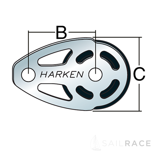 HARKEN 57mm Stainless Steel ESP Footblock - image 3