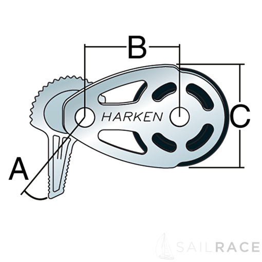 HARKEN 57mm Stainless Steel ESP Footblock — Lockoff - image 2